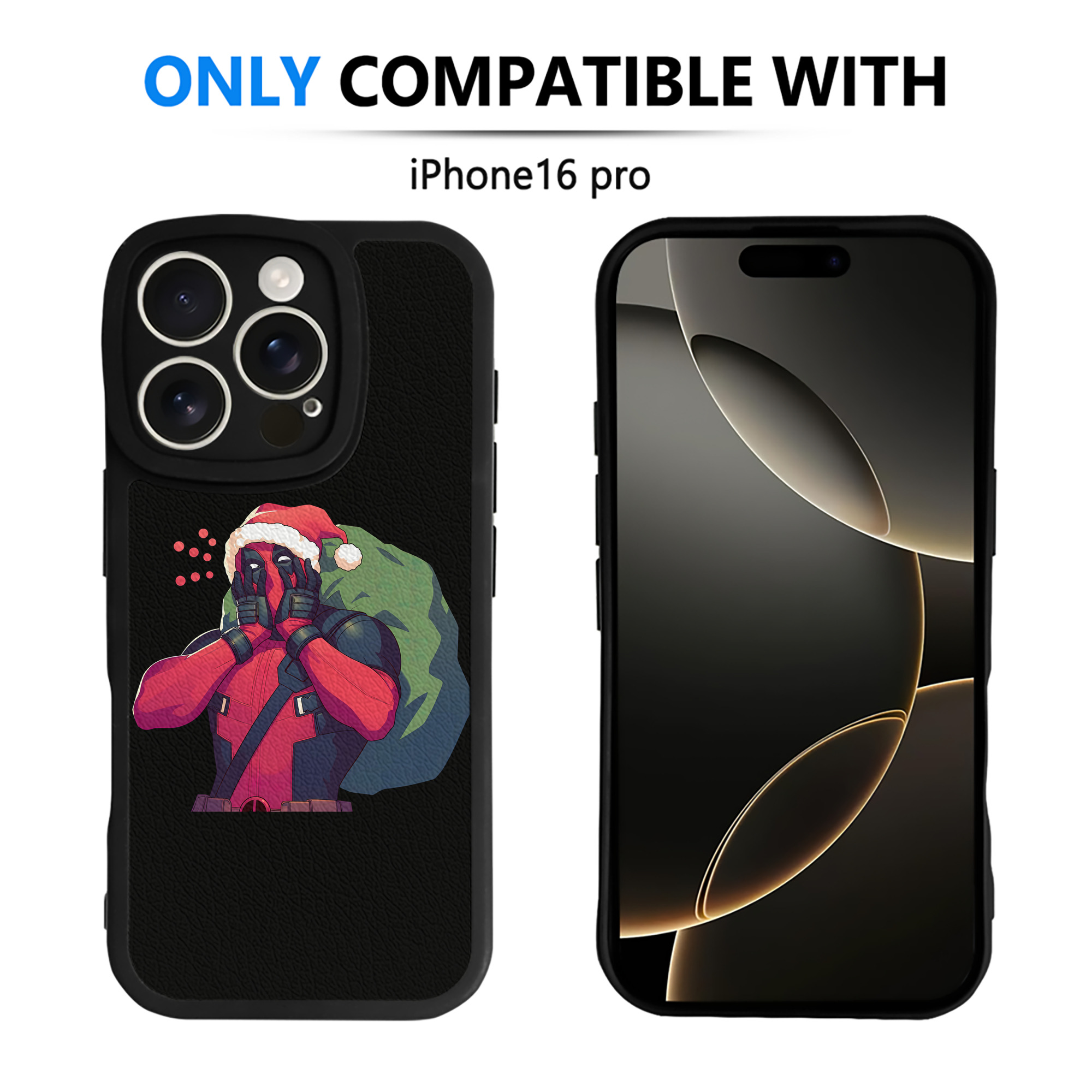 （画像用） Deadpool デッドプール 【iPhone 16シリーズ対応】シリコンスマホケース（レザー調） 材質：シリコン